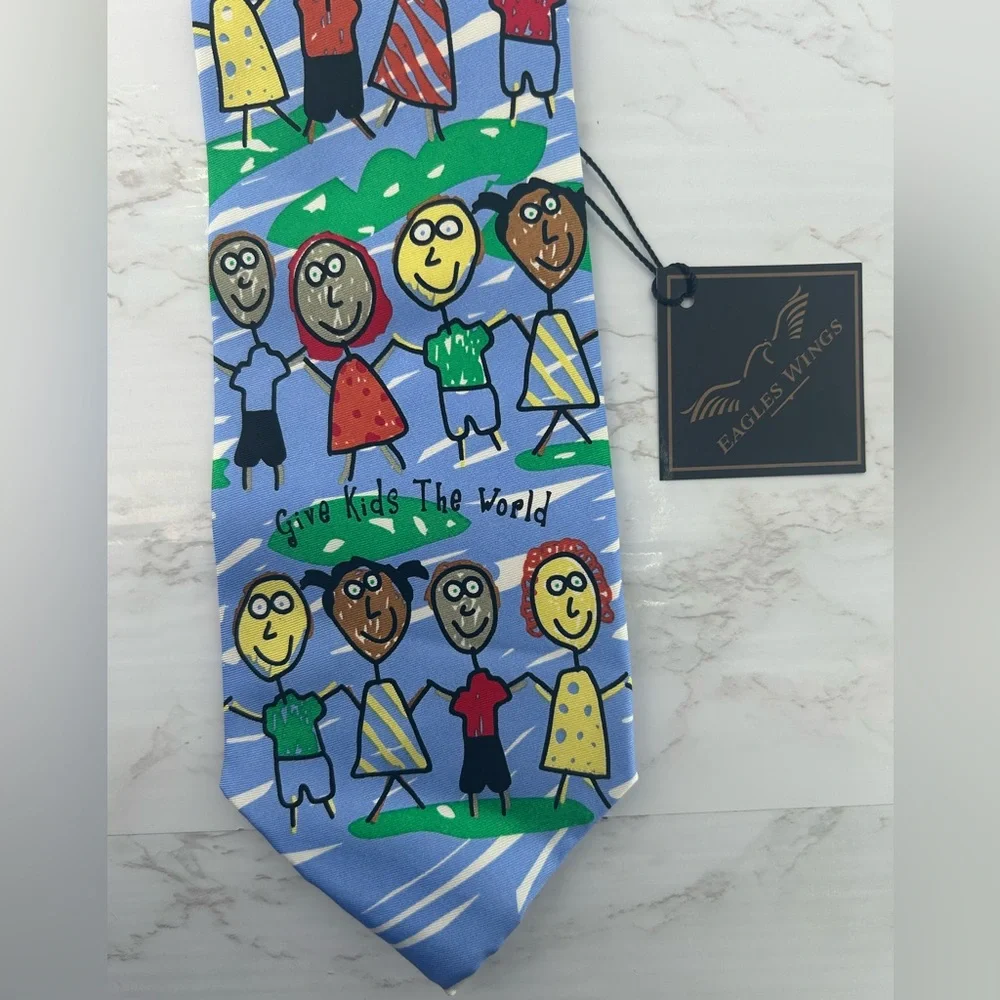 EAGLES WINGS Children's Art Necktie